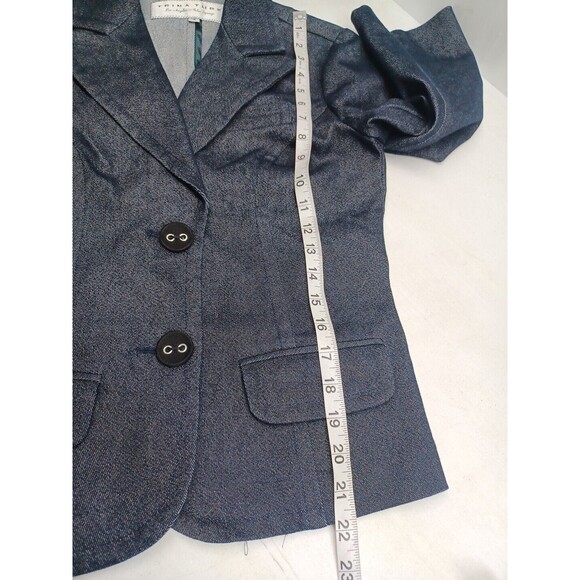 Trina Turk Women's Charcoal Gray Black Button Front Blazer Jacket Size 4 - Picture 6 of 9